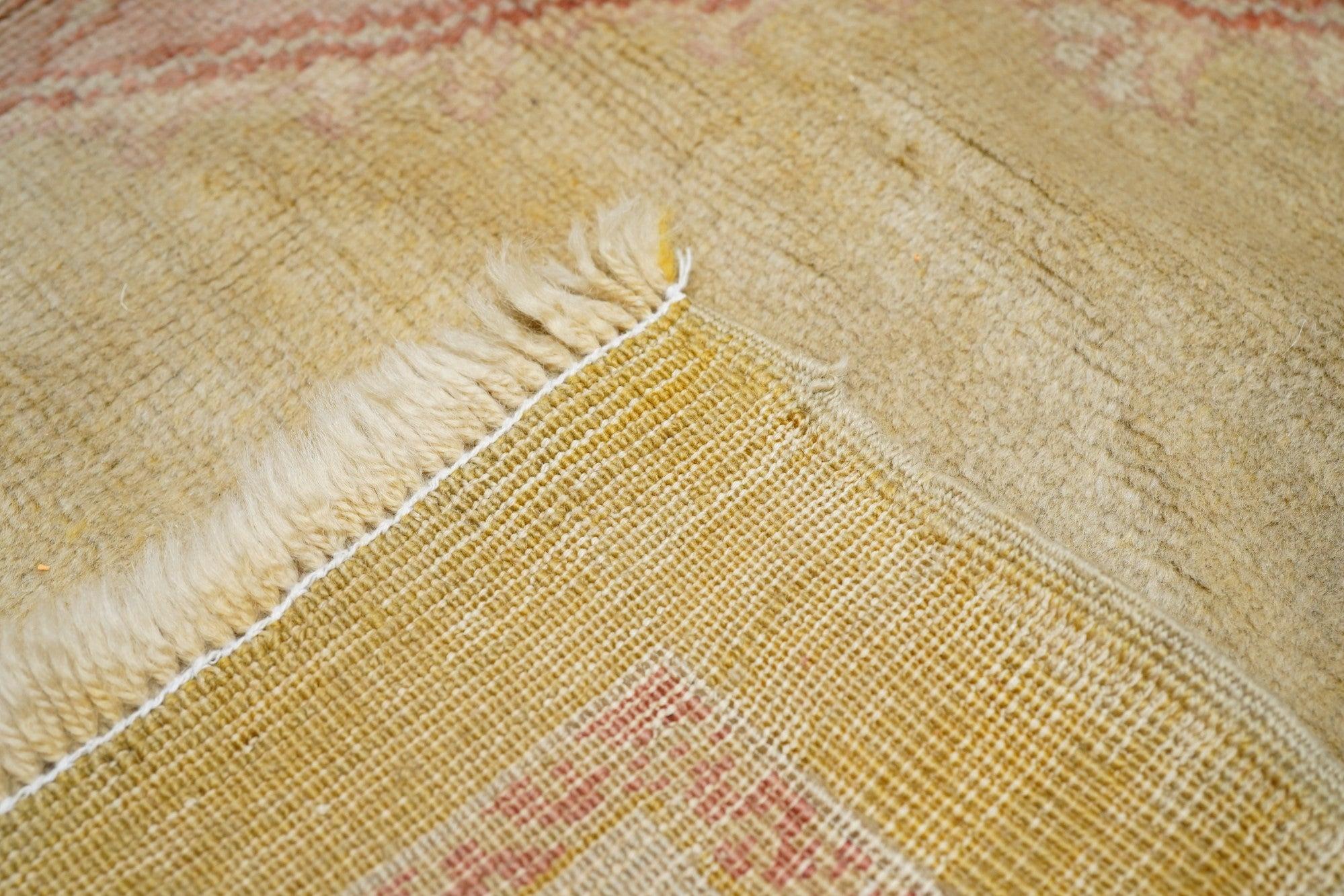 Lana Tappeto antico Oushak 10'5'' x 13'8'' in vendita