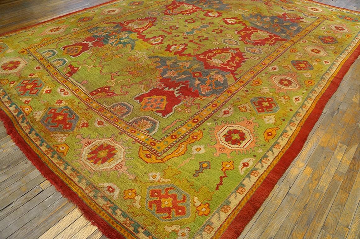 Late 19th Century 19th Century Turkish Oushak Carpet ( 10'8