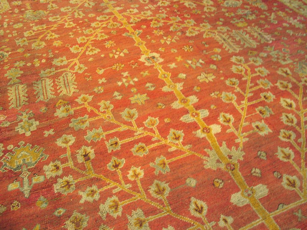 Late 19th Century 19th Century Turkish Oushak Carpet ( 13'10