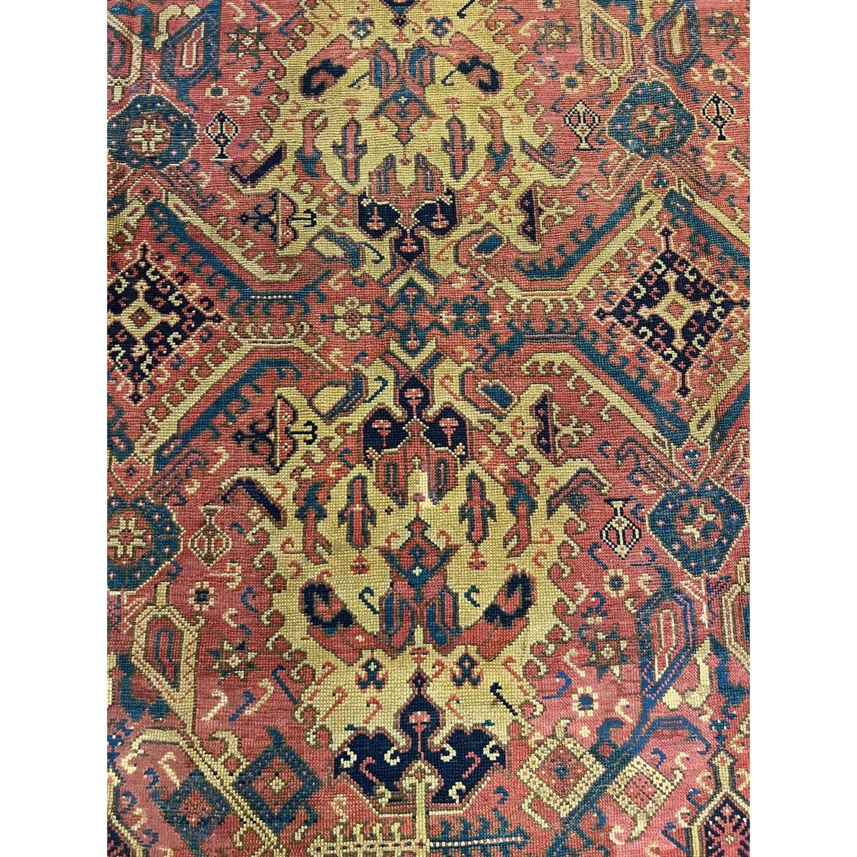 Antique Oushak Rug 18.7x13.2 In Good Condition For Sale In Los Angeles, US