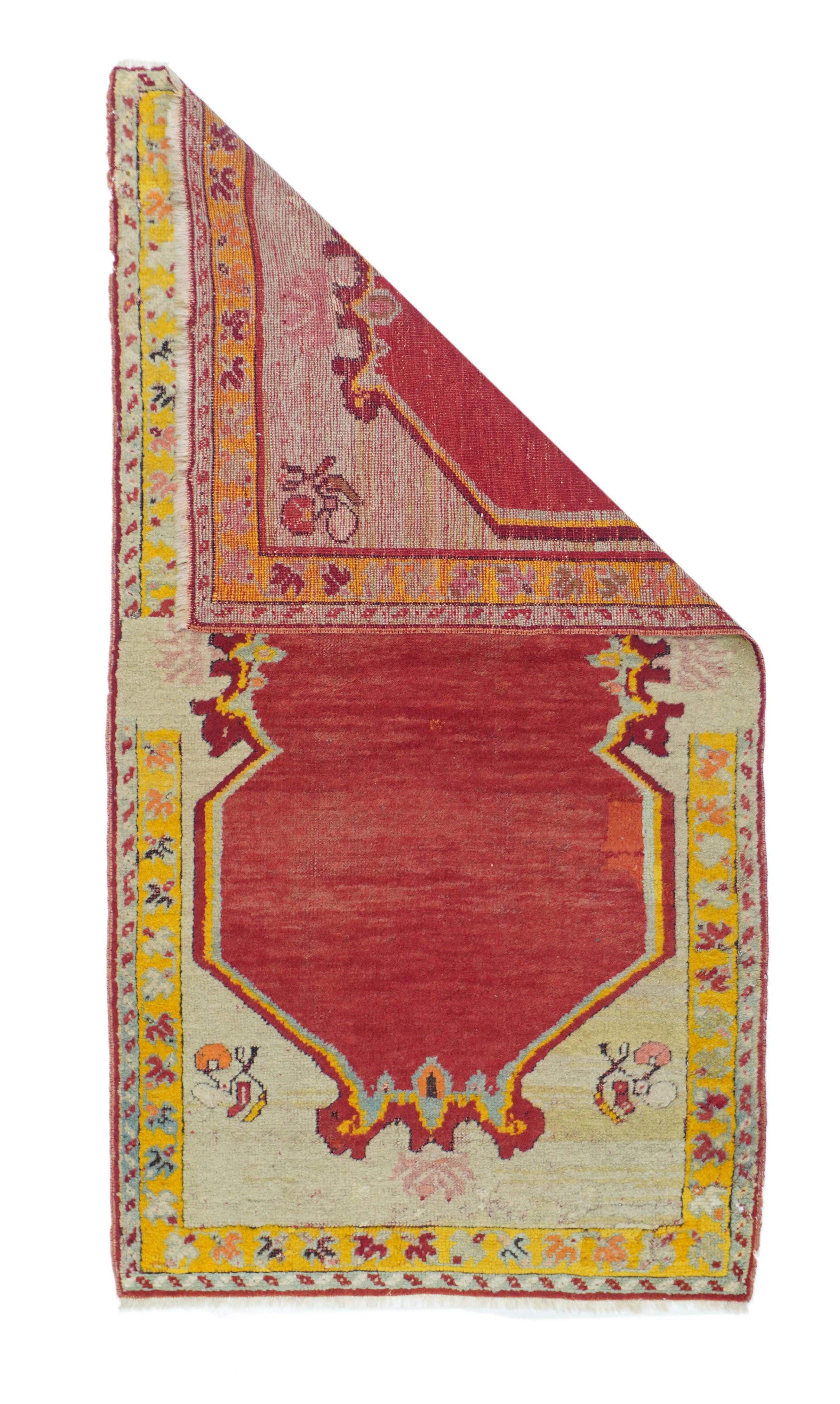 Antiker Oushak-Teppich 2'4'' x 4'6''. 
