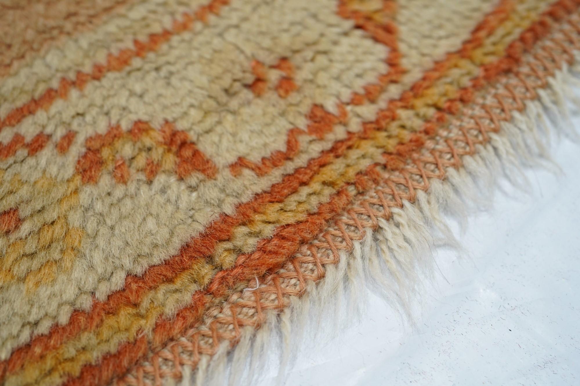 Wool Antique Oushak Rug For Sale
