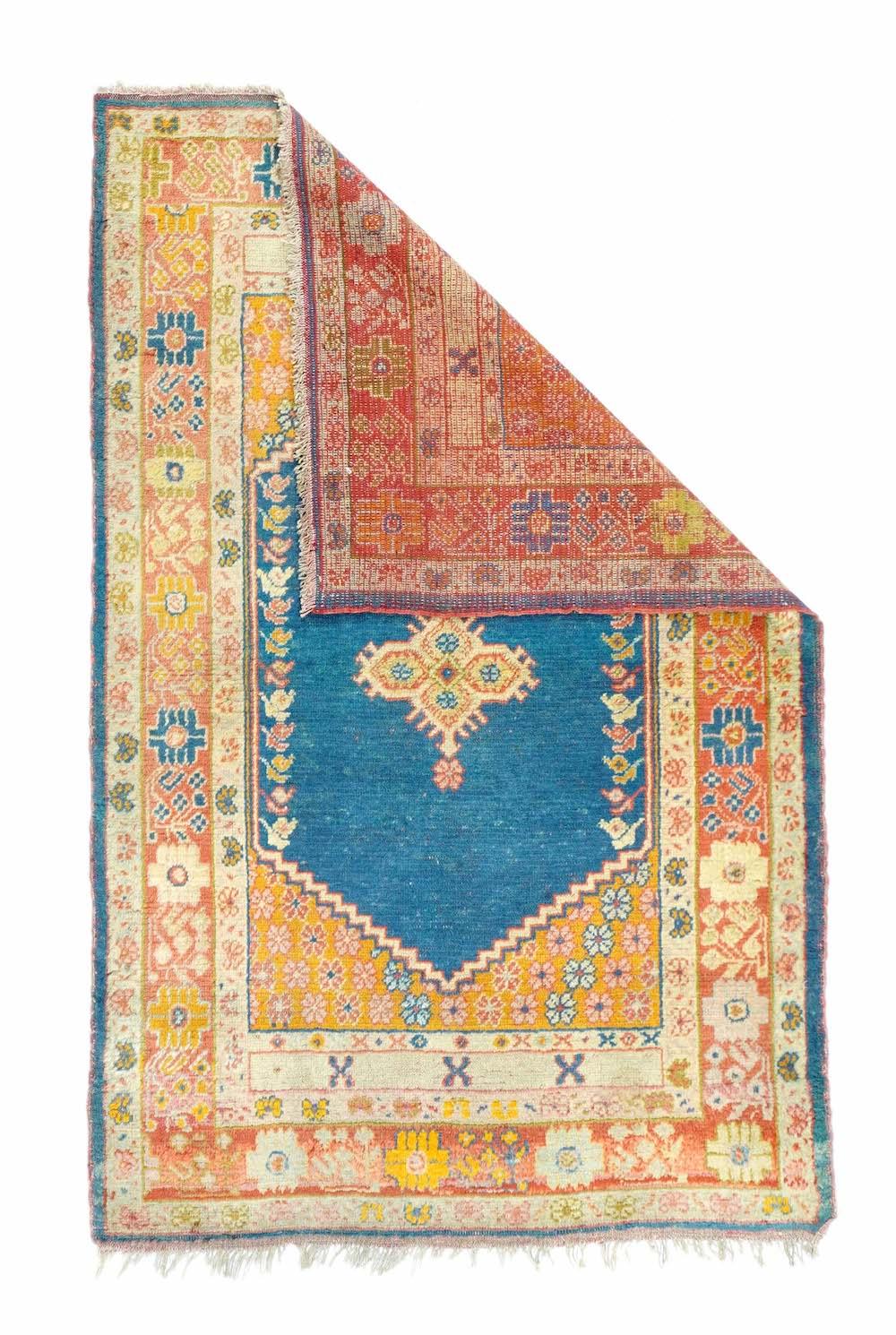 Tappeto antico Oushak 3'3'' x 5'0''.