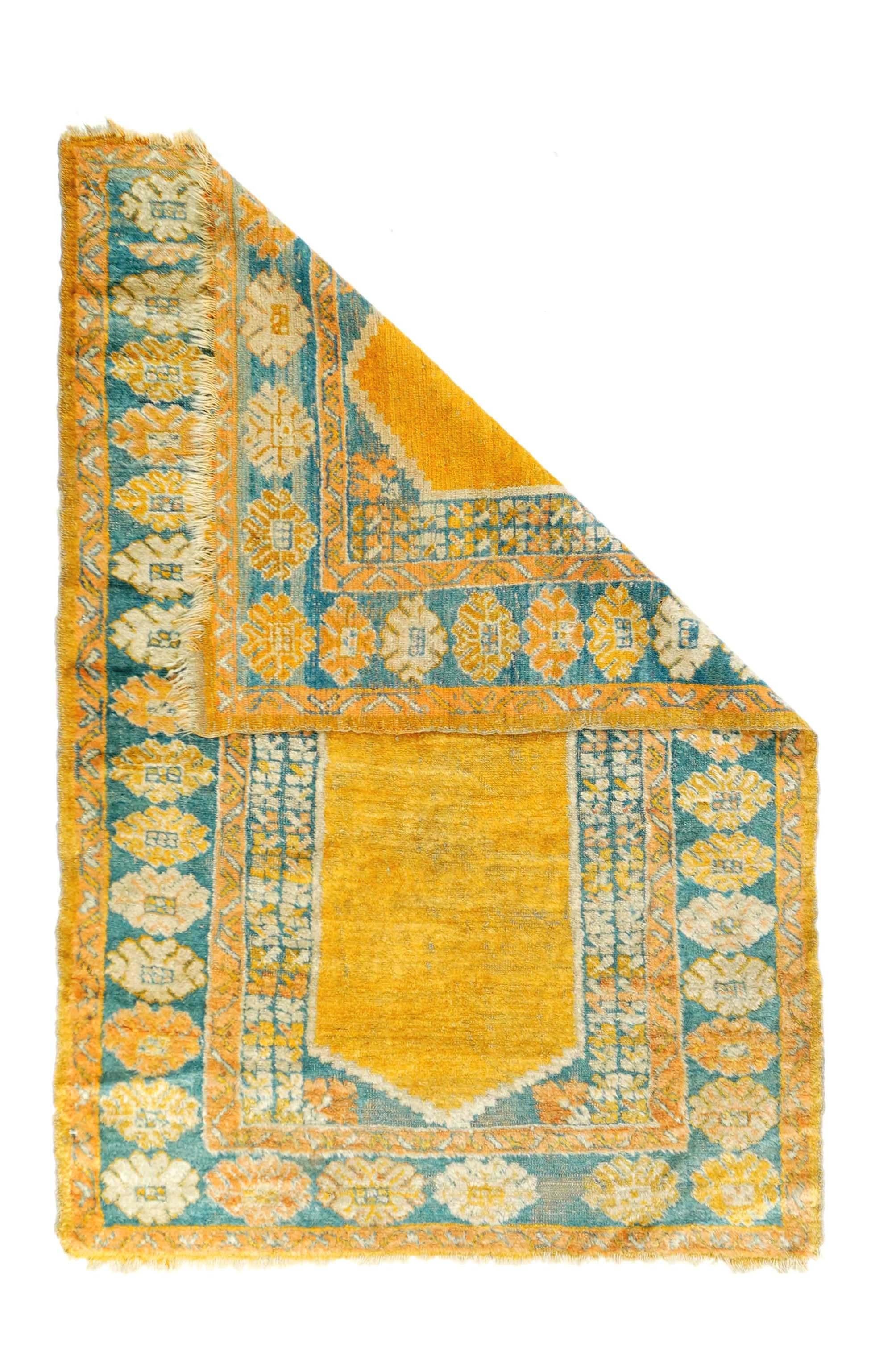 Antique Oushak rug 3'3'' x 5'.