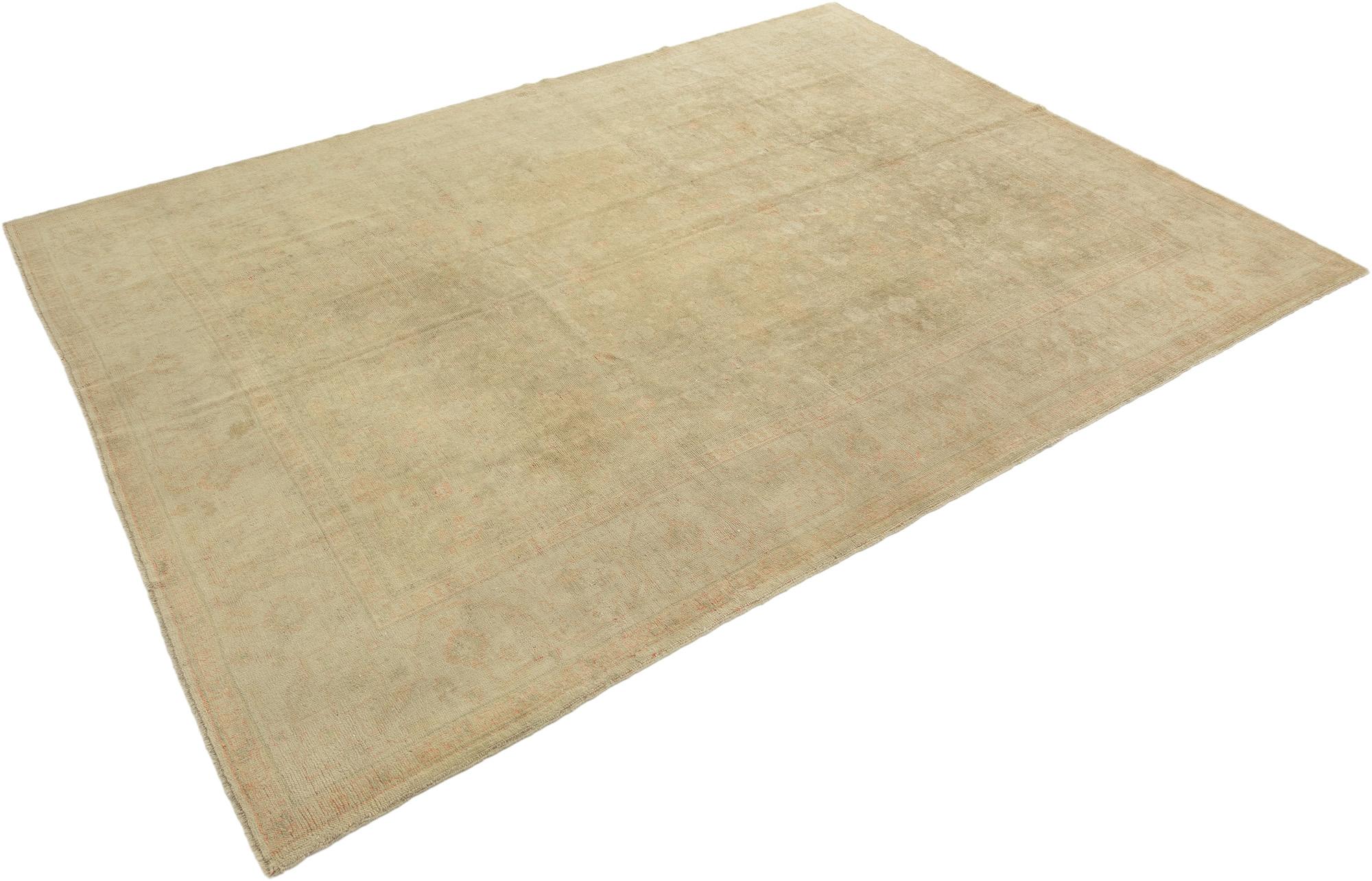 Authentique tapis Oushak tissé à la main en Turquie, vers 1900

Grande taille : 340 × 258 cm (11'2