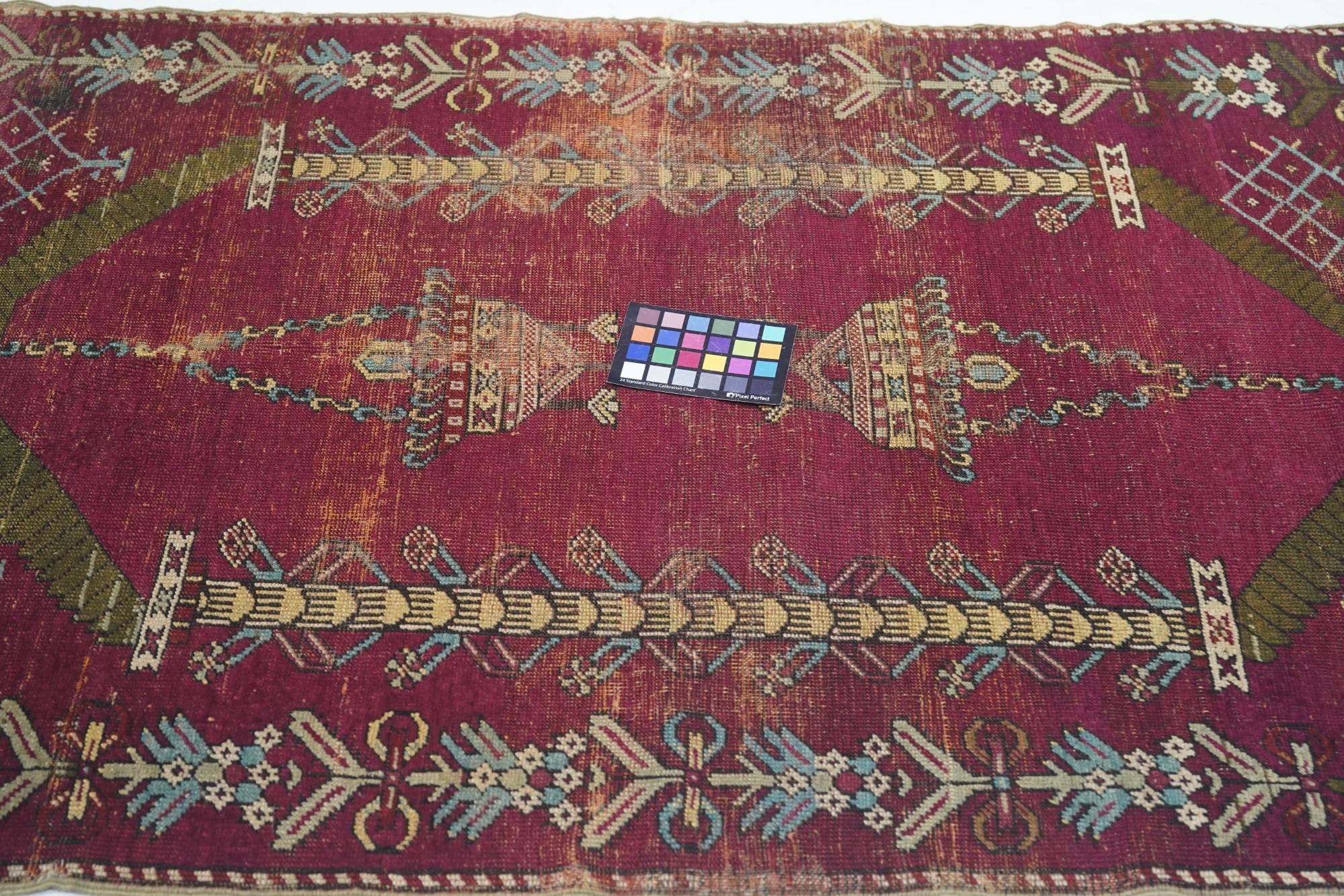 Antiker Oushak-Teppich 3'5'' x 5'4'' im Angebot 1