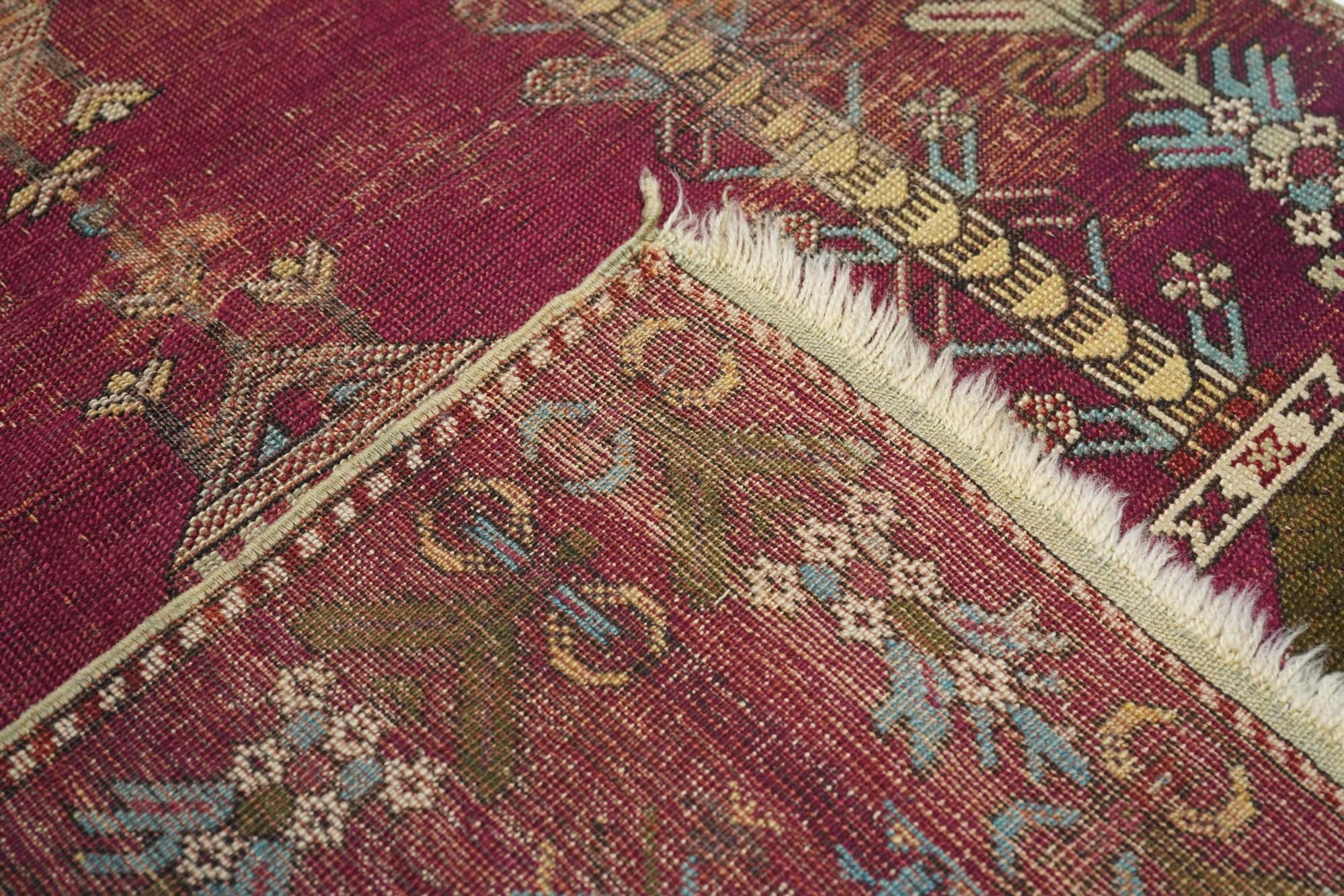 Antiker Oushak-Teppich 3'5'' x 5'4'' im Angebot 2
