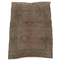 Ancien tapis d'Oushak 7,8x5,6 cm