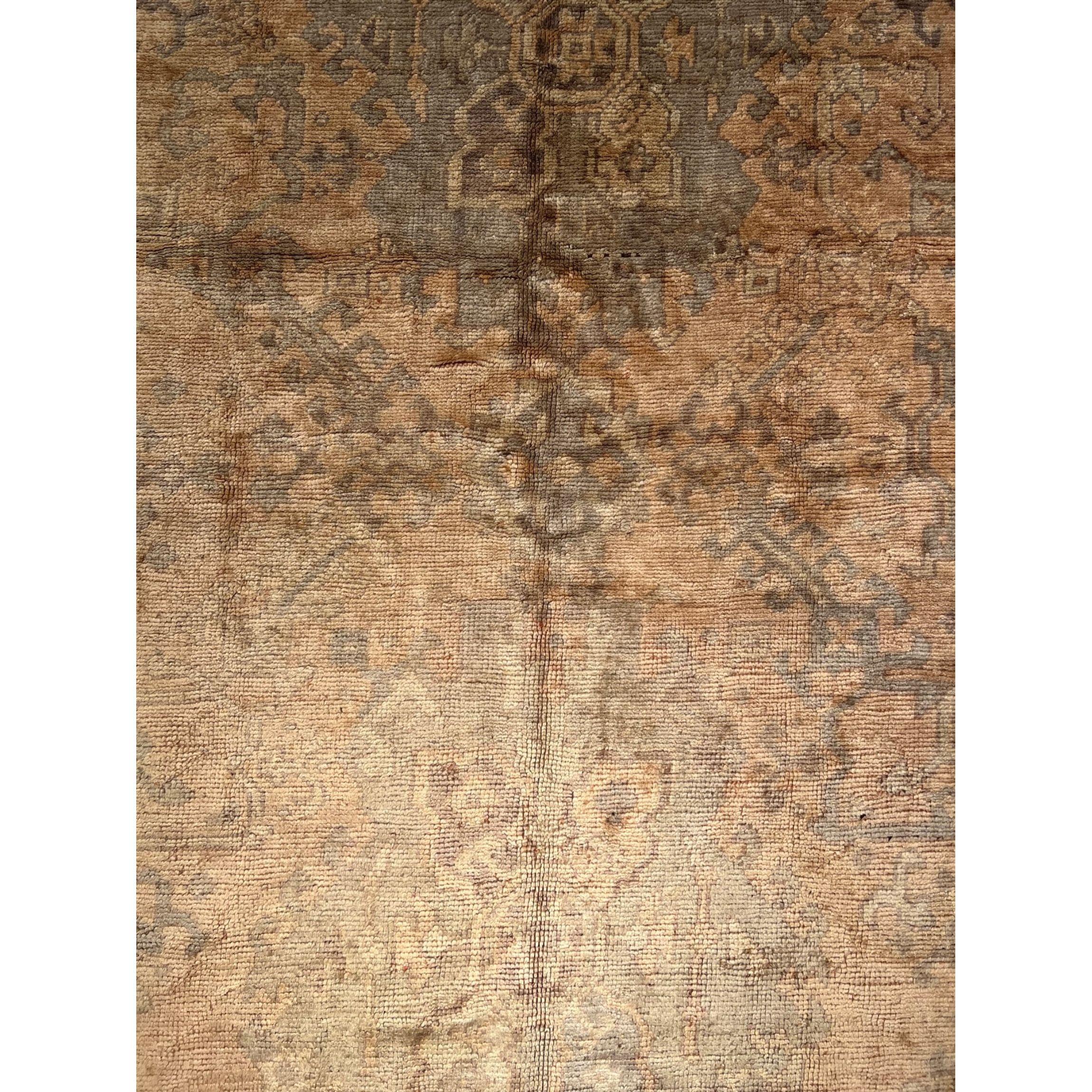 Altro Tappeto antico Oushak 8,9x7 in vendita