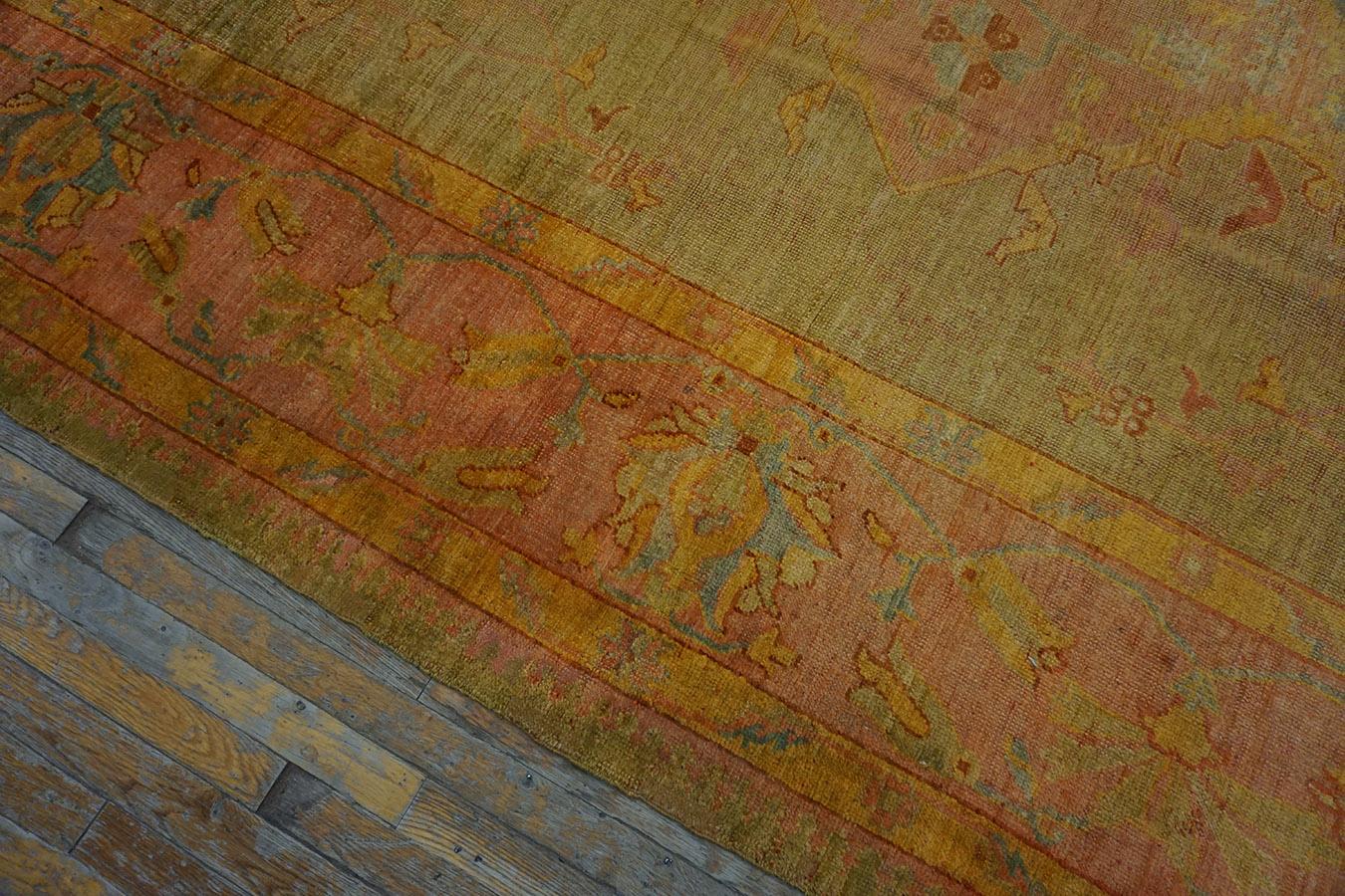 Late 19th Century Turkish Oushak Carpet ( 9' x 17' - 275 x 518 )  5