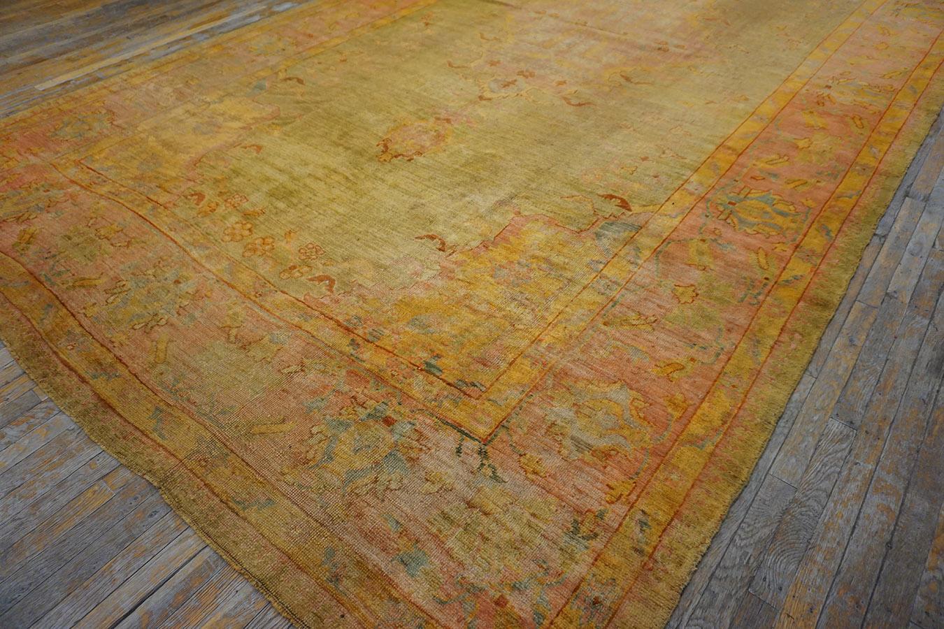 Late 19th Century Turkish Oushak Carpet ( 9' x 17' - 275 x 518 )  7