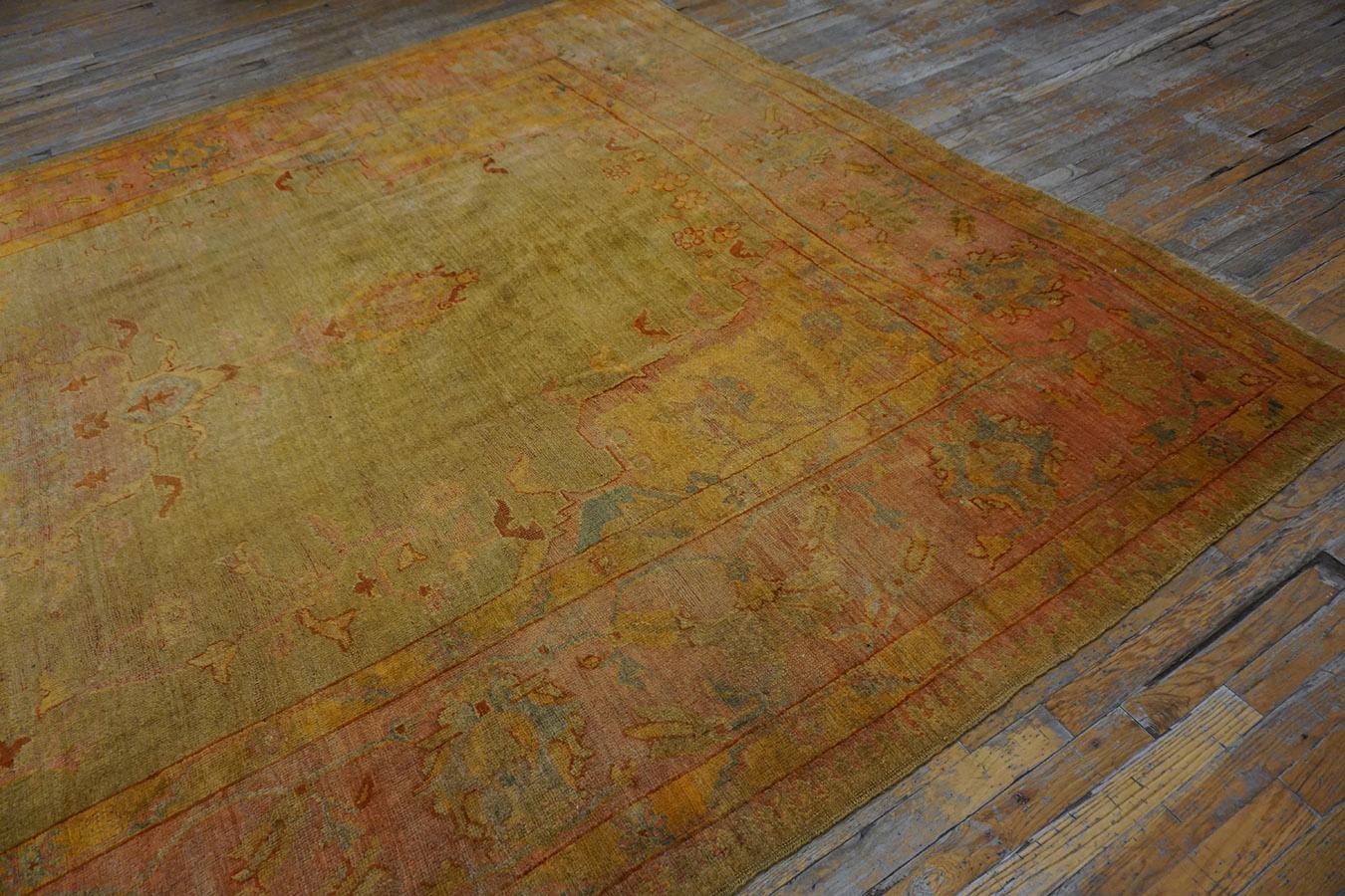 Late 19th Century Turkish Oushak Carpet ( 9' x 17' - 275 x 518 )  In Good Condition In New York, NY