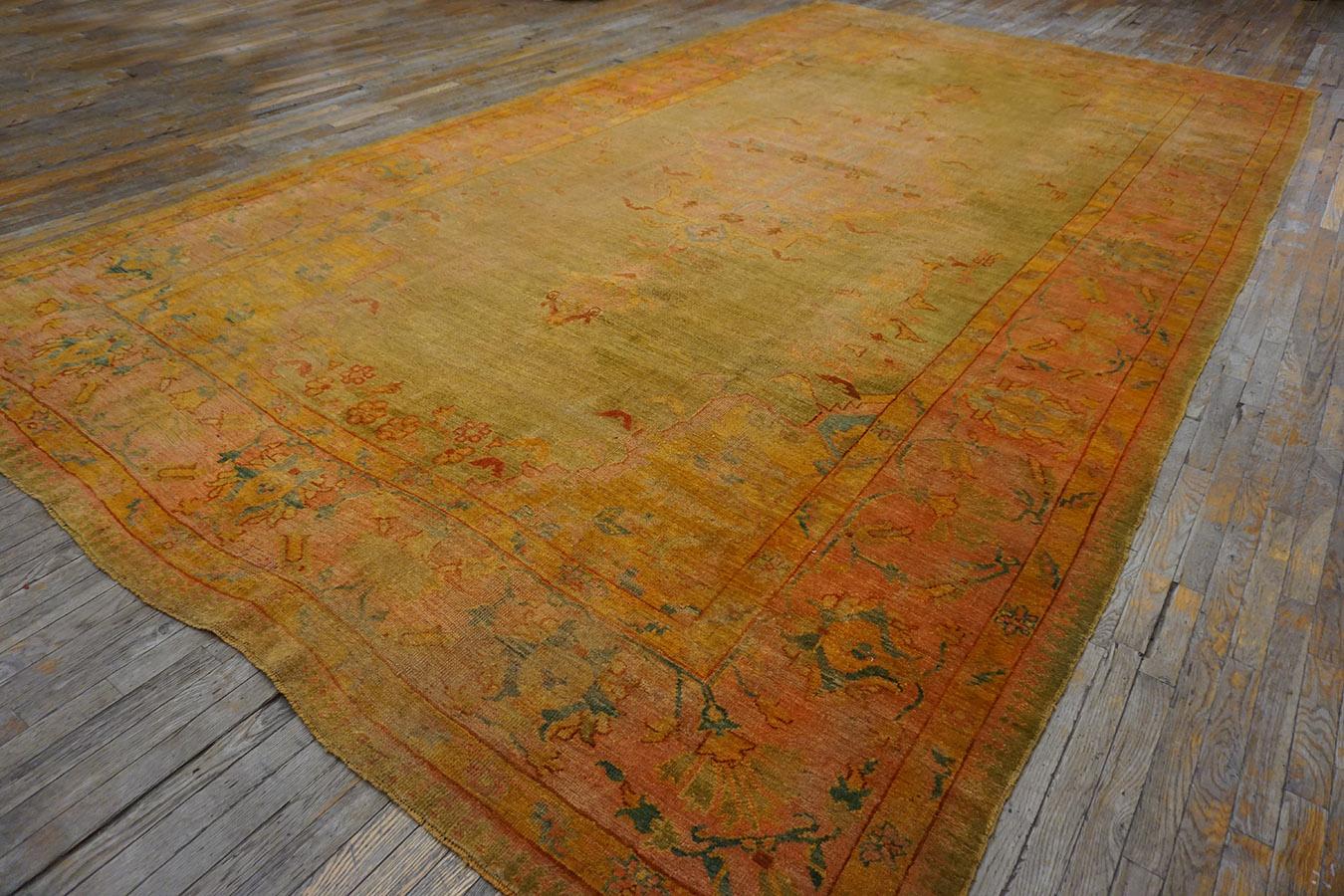 Wool Late 19th Century Turkish Oushak Carpet ( 9' x 17' - 275 x 518 ) 