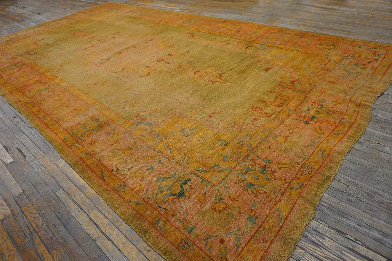 Late 19th Century Turkish Oushak Carpet ( 9' x 17' - 275 x 518 )  2