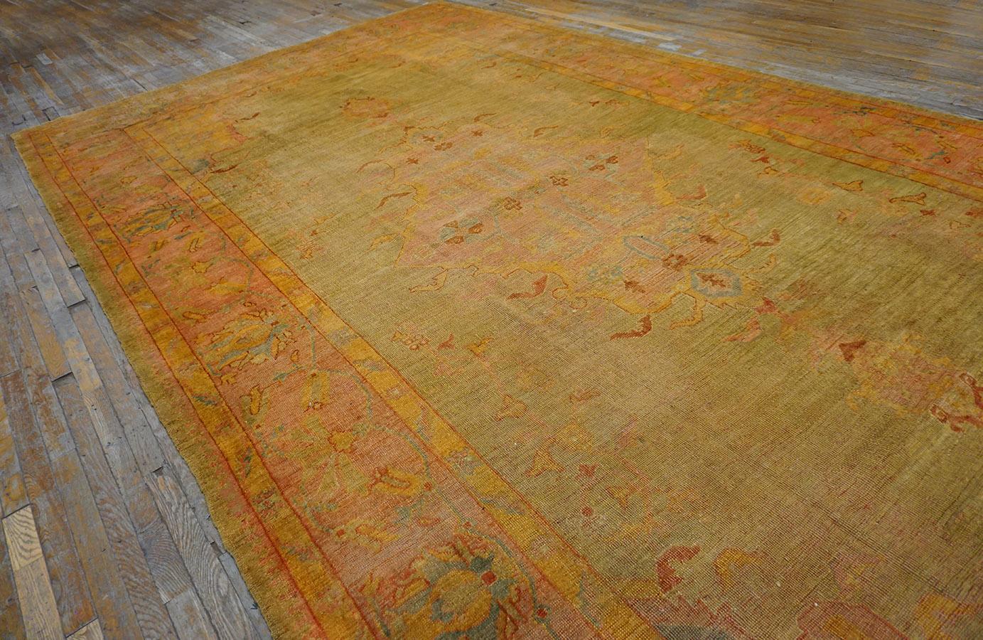 Late 19th Century Turkish Oushak Carpet ( 9' x 17' - 275 x 518 )  3