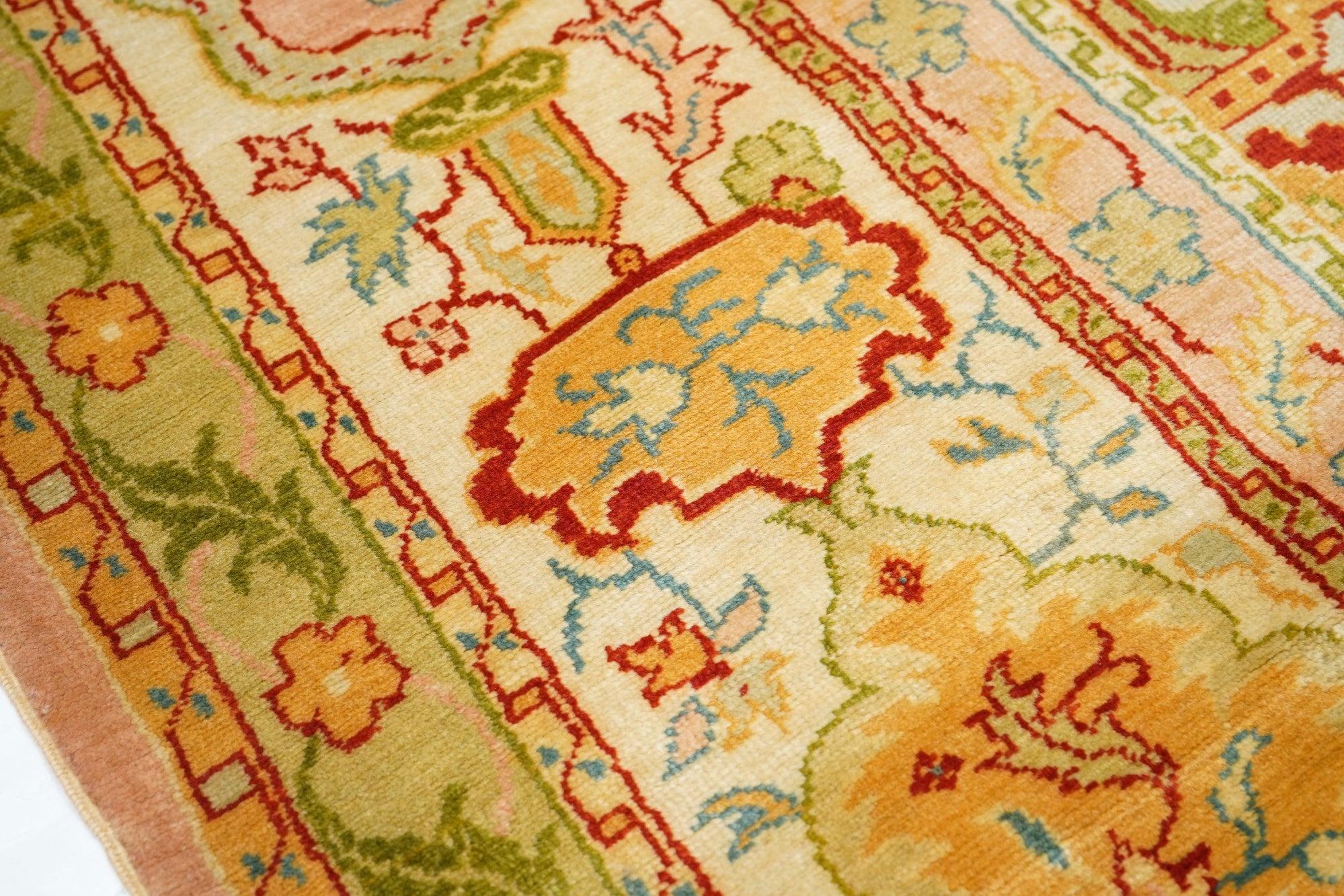 Antiker Oushak-Teppich 9'5'' x 14'5'' im Zustand „Gut“ im Angebot in New York, NY