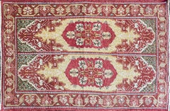 Antique Oushak Rug, Double Prayer