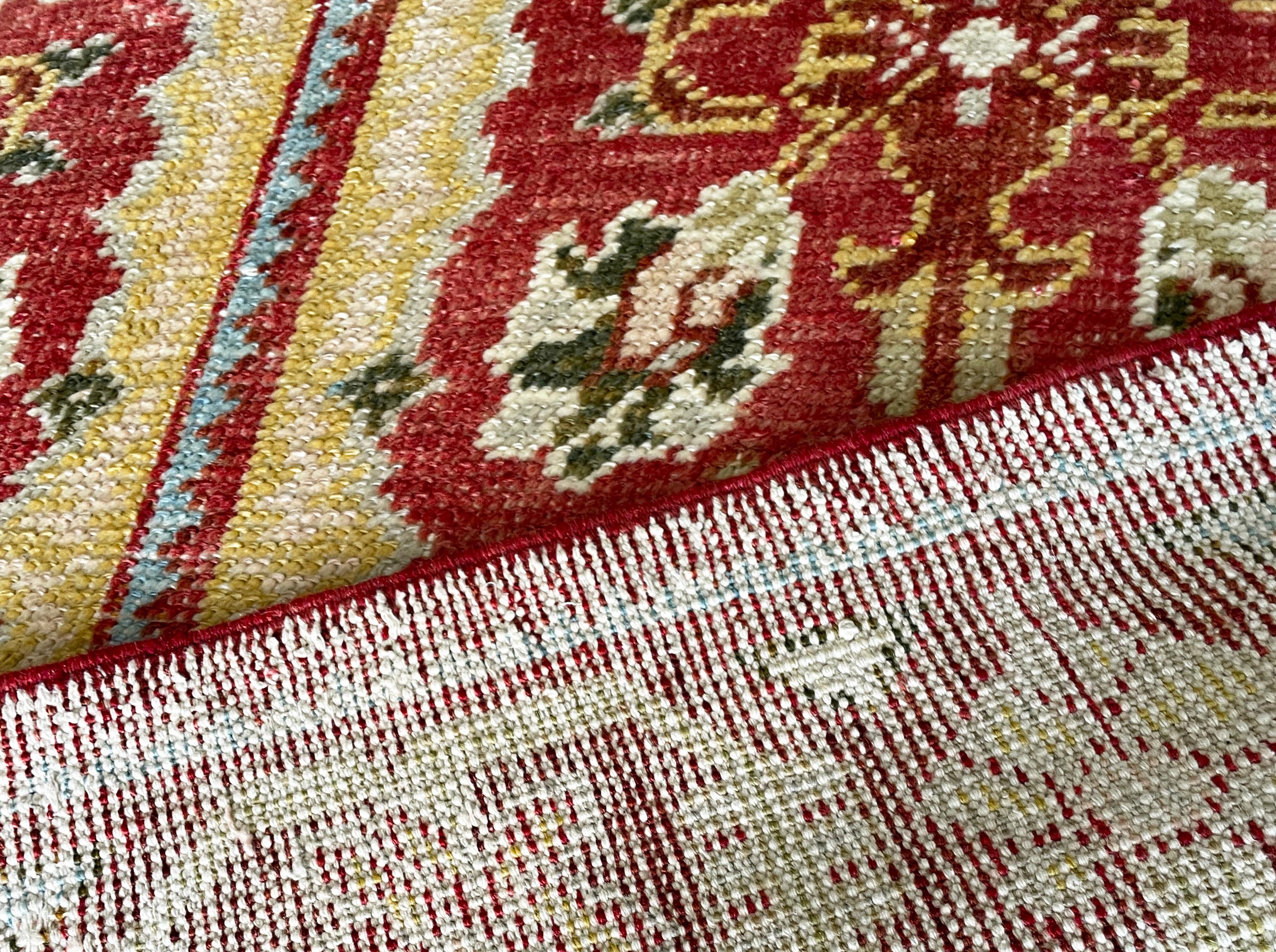 Antiker Oushak-Teppich, Doppelgebet, antik (Türkisch) im Angebot