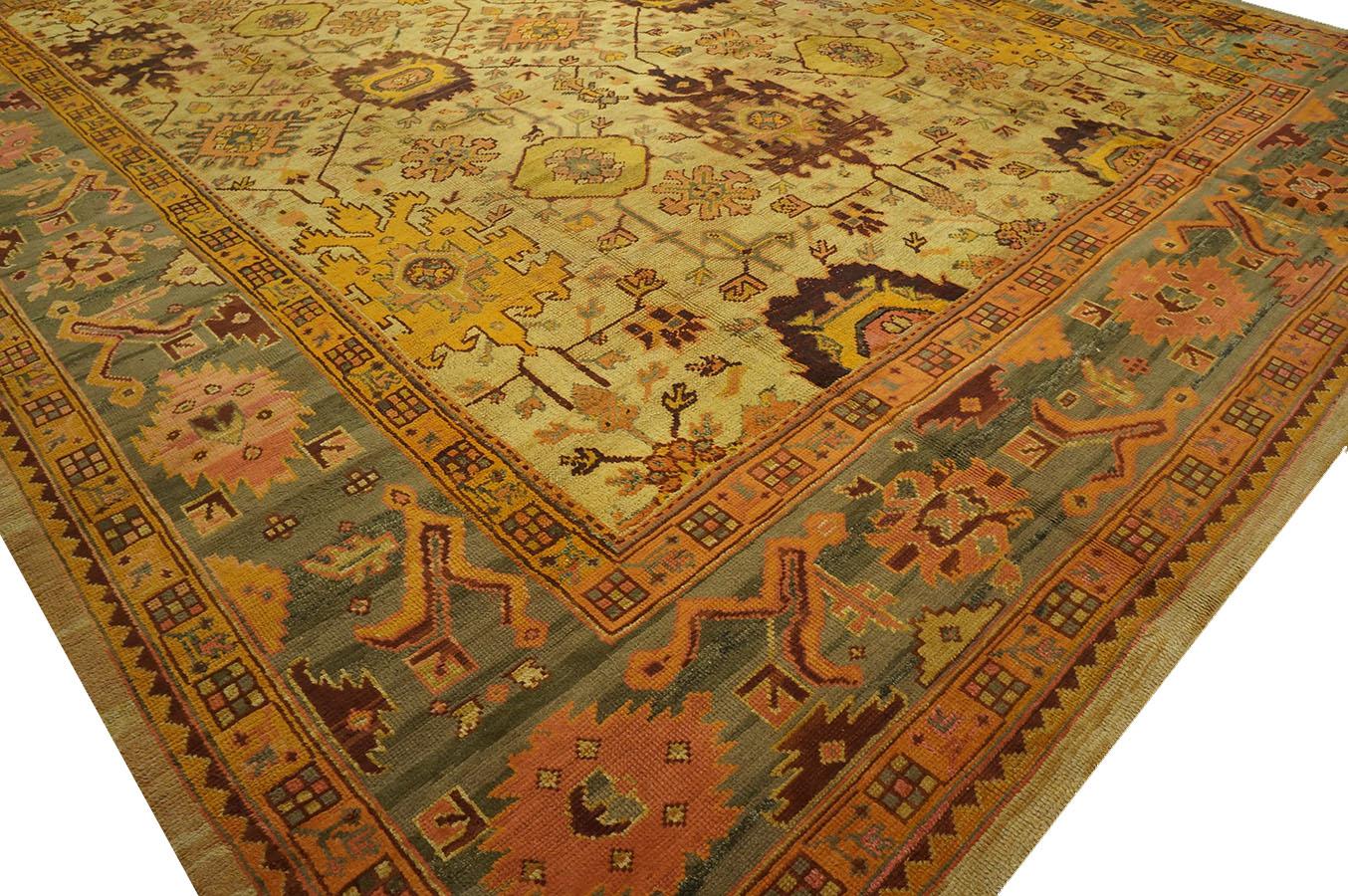 Early 20 Century Turkish Oushak Carpet ( 13' x 16'4