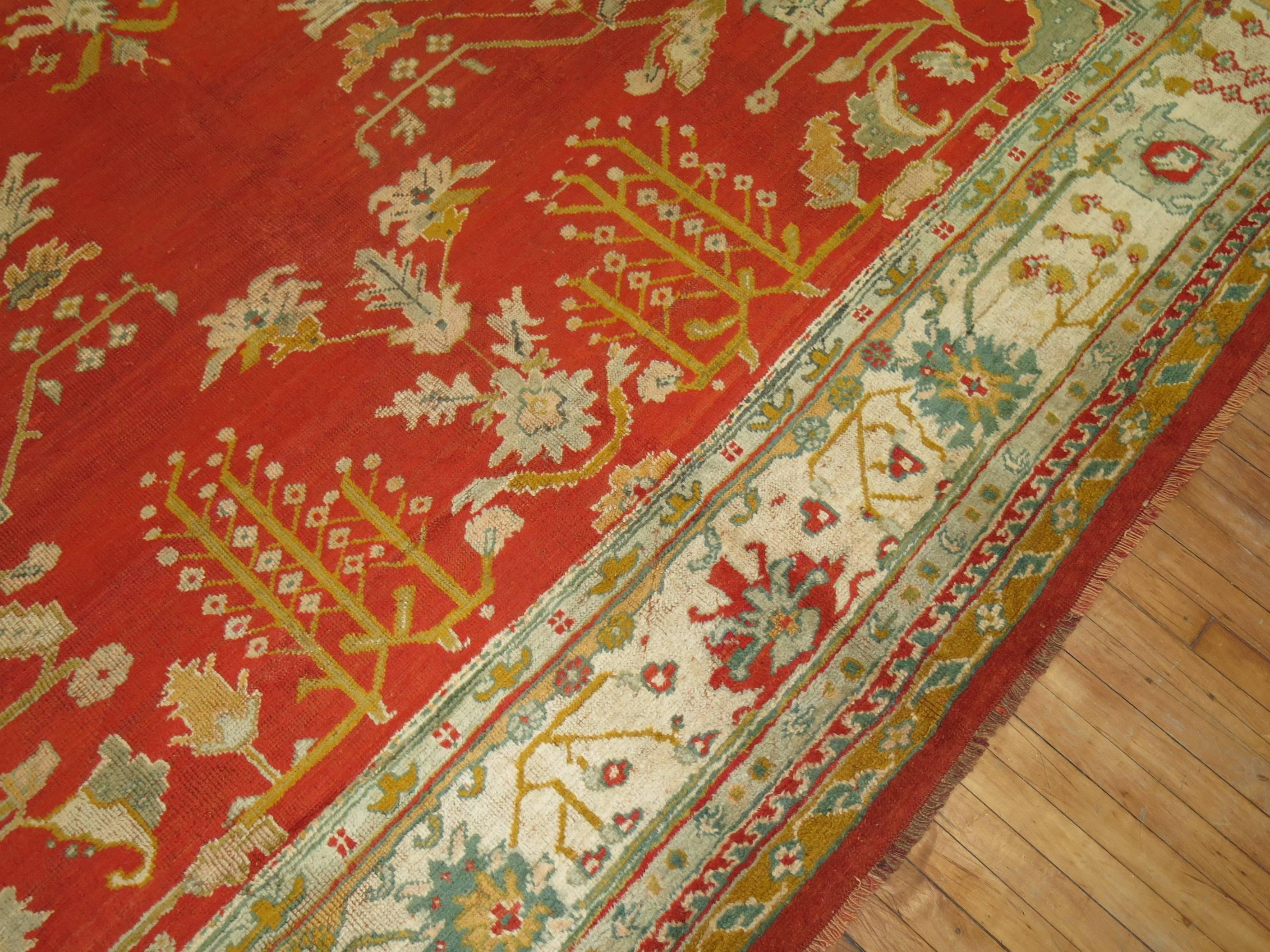 Antique Oushak Rug For Sale 2