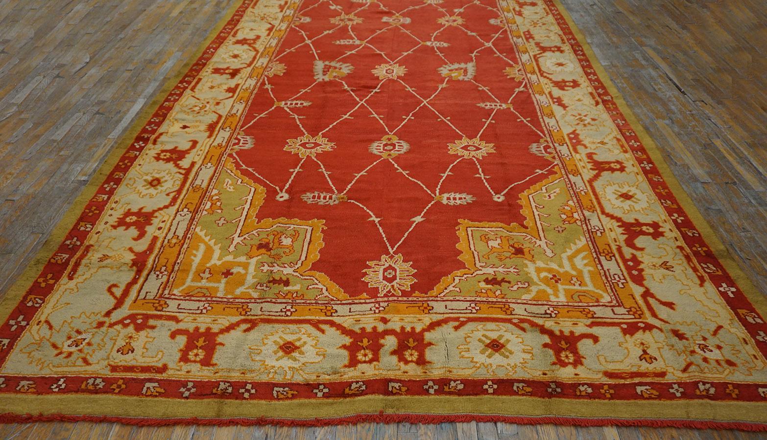 Türkischer Oushak-Teppich des frühen 20. Jahrhunderts  ( 9' x 21'5