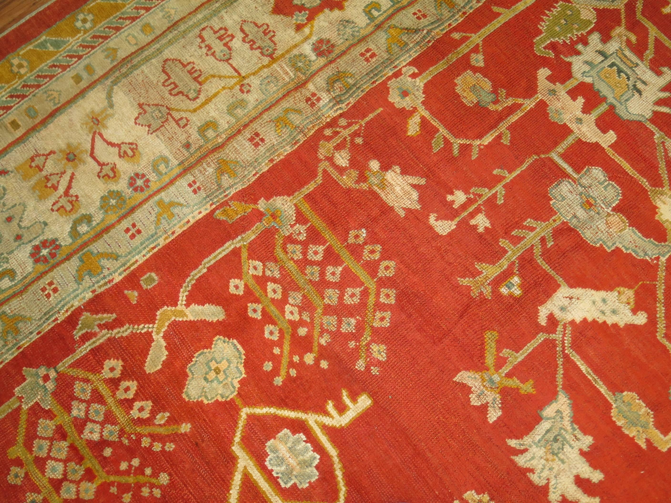 Antique Oushak Rug For Sale 5