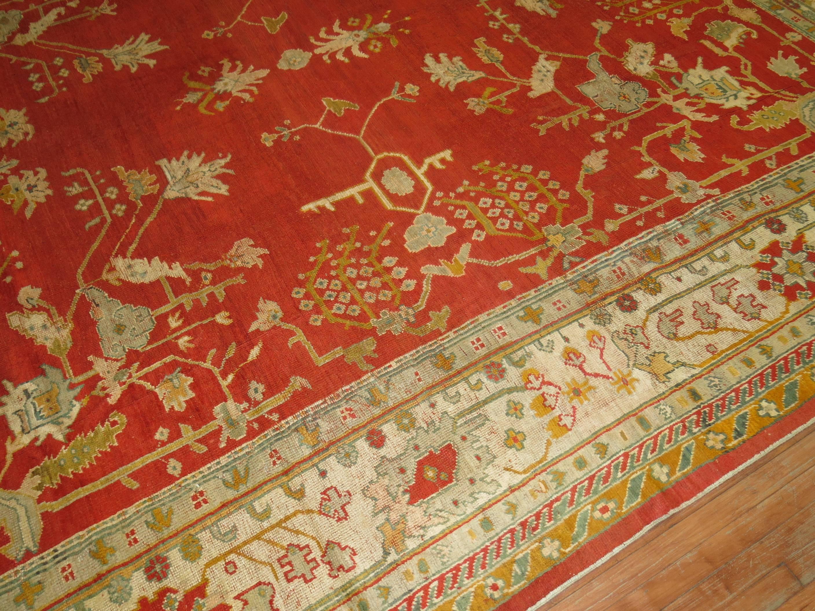 Antique Oushak Rug For Sale 6