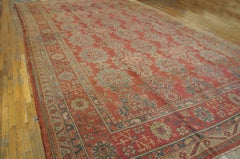 Majestic Rose-Pink Color Traditional Style Antique Turkish Oushak Smyrna Rug