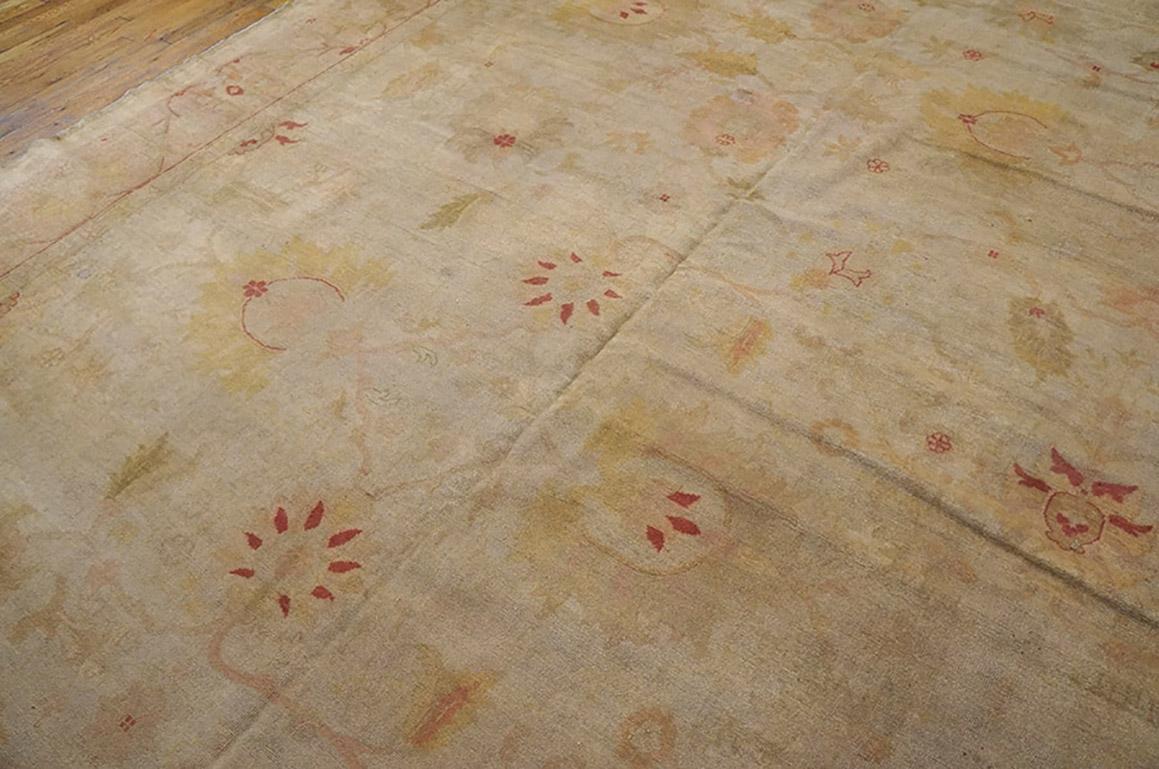 Hand-Knotted Early 20th Century Turkish Borlou Oushak Carpet ( 15'4