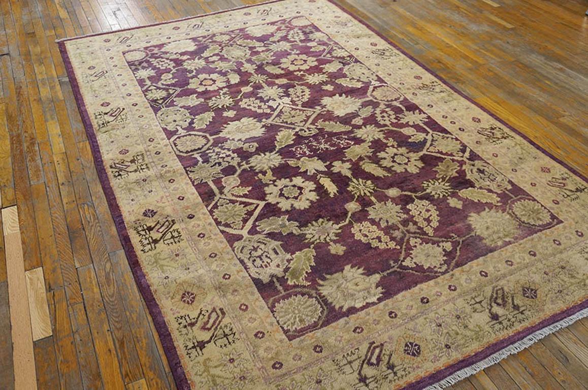 19th Century Turkish Ghiordes Oushak Carpet  Dated 1884.
( 6' x 9'5