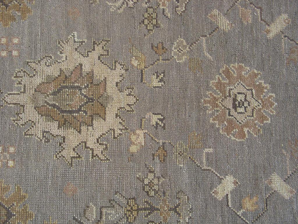Hand-Knotted Early 20th Century Turkish Oushak Carpet ( 11' x 13'9