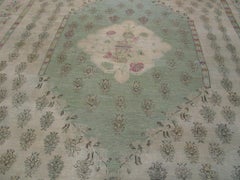Late 19th Century Turkish Oushak Ghiordes Carpet ( 13' x 14'6" - 396 x 442 cm)