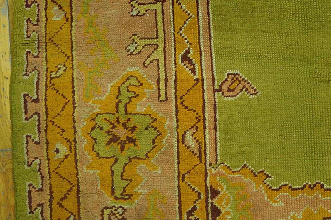 Hand-Knotted Early 20th Century Turkish Oushak Carpet ( 10'8