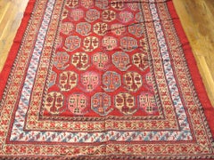 1900s Red Antique Turkish Oushak Hand Knotted Rug 5' x 6'9"