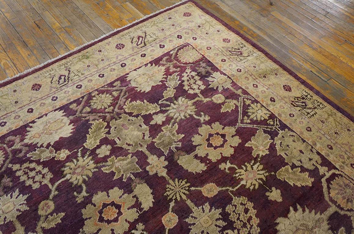 Hand-Knotted 19th Century Turkish Oushak Ghiordes Carpet ( 6' x 9'5