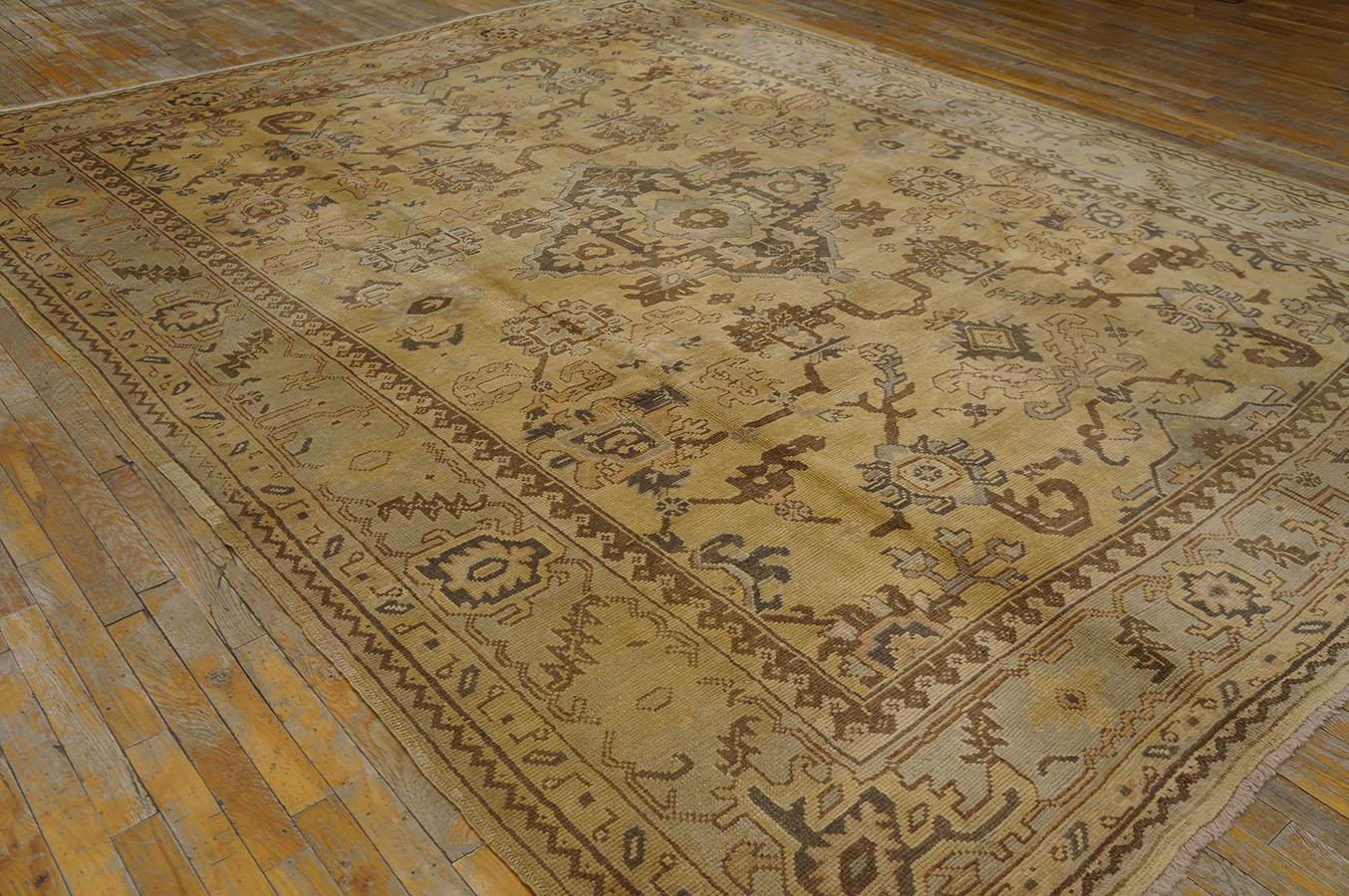 Early 20th Century Turkish Oushak Carpet ( 9'3