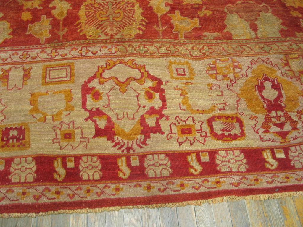 19th Century Turkish Oushak Carpet ( 14'10