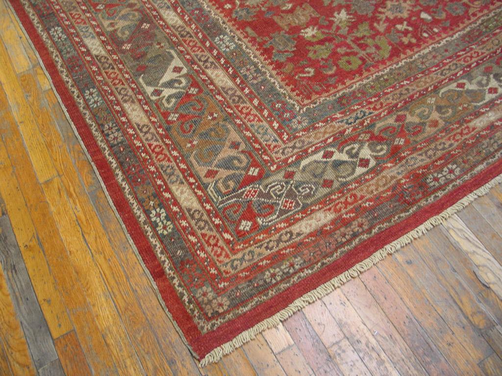 19th Century Turkish Ghiordes Oushak Carpet ( 9' x 11'8