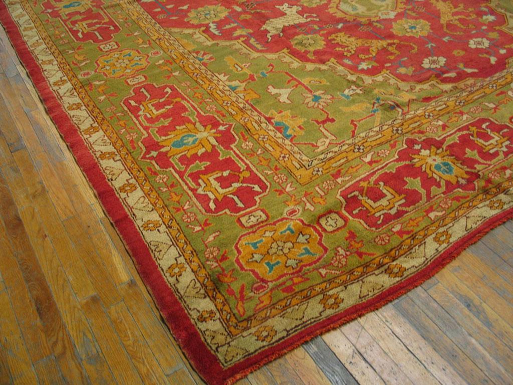 Late 19th Century Turkish Oushak Carpet ( 11'8