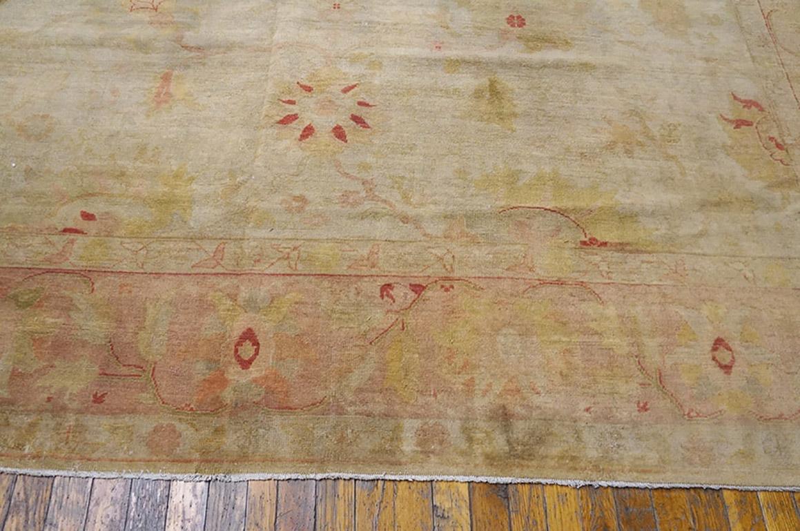 Wool Early 20th Century Turkish Borlou Oushak Carpet ( 15'4