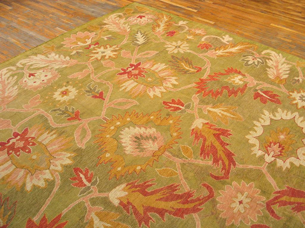 Late 19th Century Turkish Anatolian Oushak Carpet (12'4