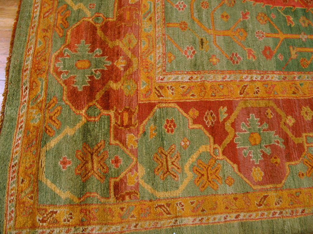 19th Century Turkish Oushak Carpet ( 12'4