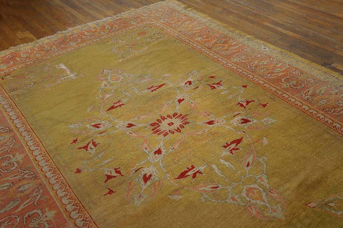 Late 19th Century 19th Century Turkish Oushak Carpet ( 7'6