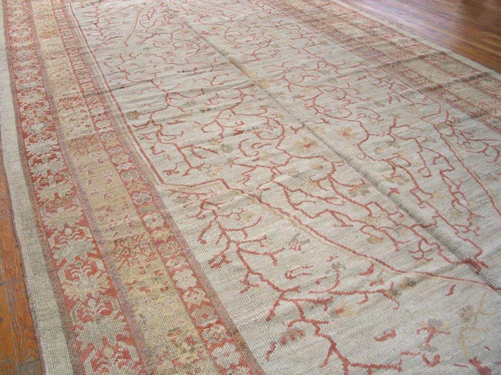 Late 19th Century 19th Century Oushak Ghiordes Carpet ( 8'6