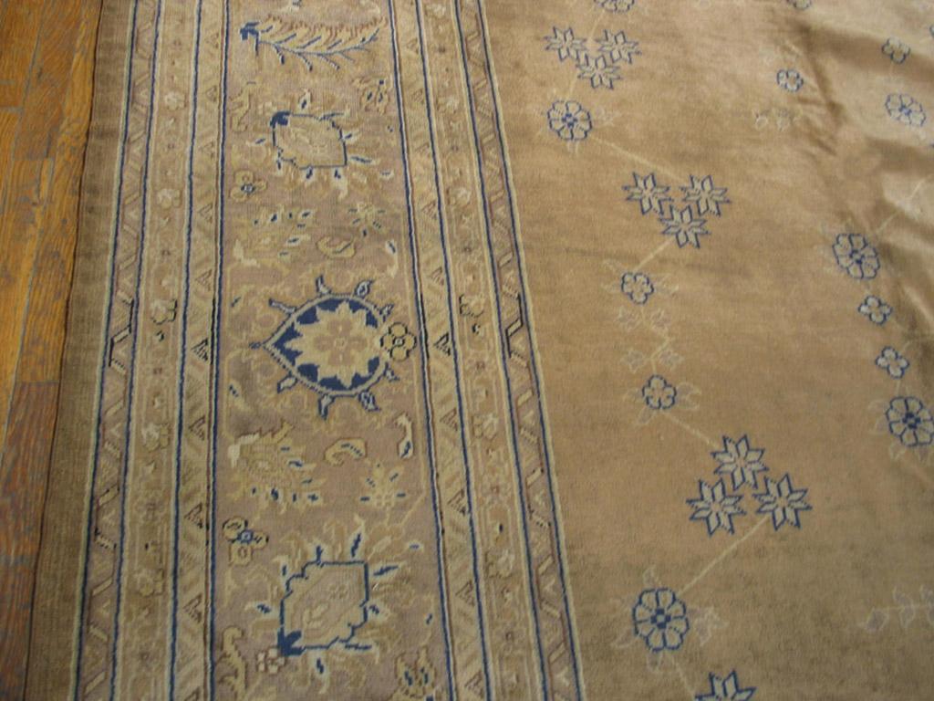 Hand-Knotted Antique Oushak Rug For Sale