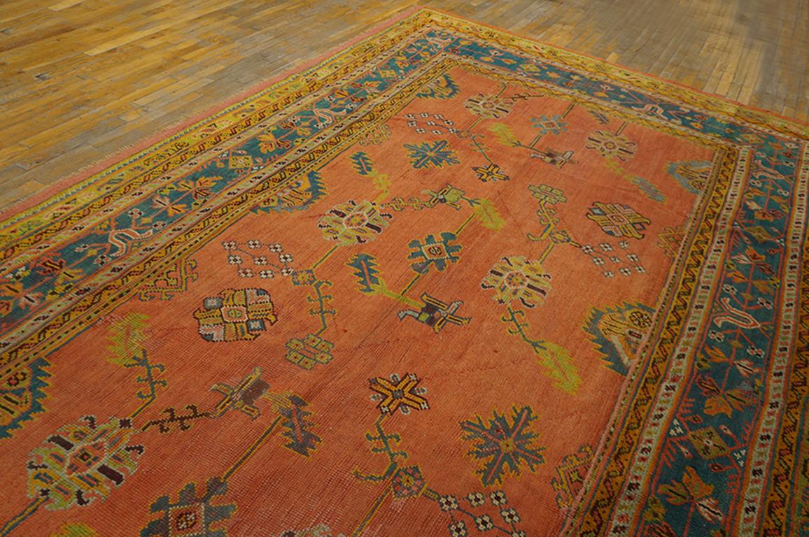 Early 20th Century 1930s Turkish Oushak Carpet ( 8'5