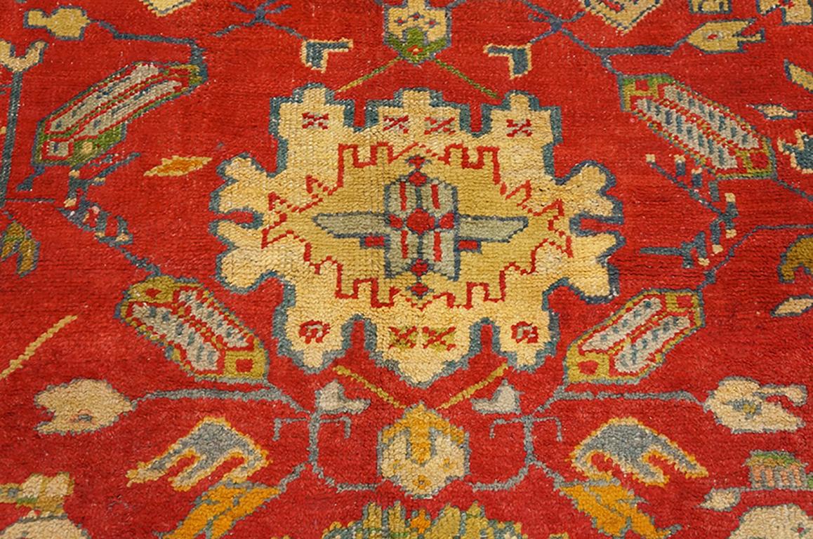 Hand-Knotted Antique Oushak Rug 9' 6