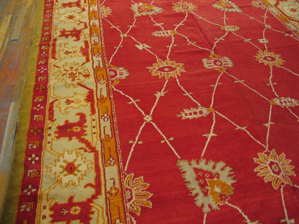 Türkischer Oushak-Teppich des frühen 20. Jahrhunderts  ( 9' x 21'5