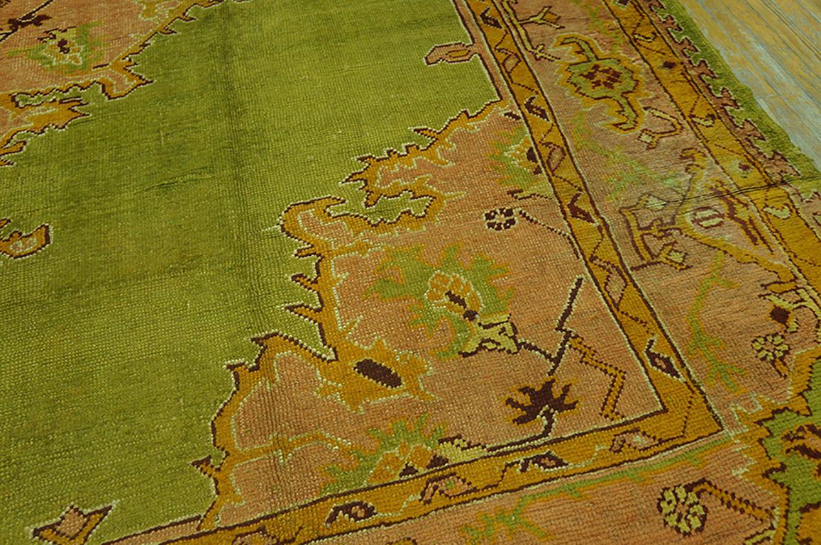 Wool Early 20th Century Turkish Oushak Carpet ( 10'8