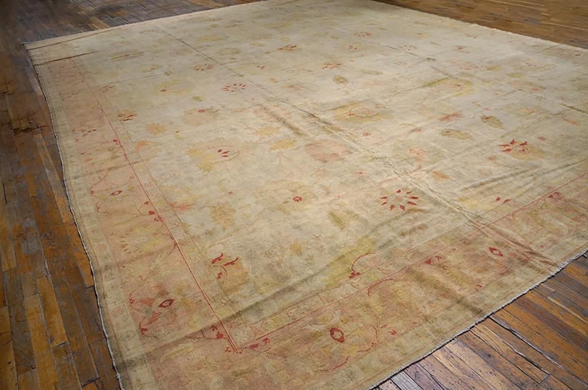 Early 20th Century Turkish Borlou Oushak Carpet ( 15'4